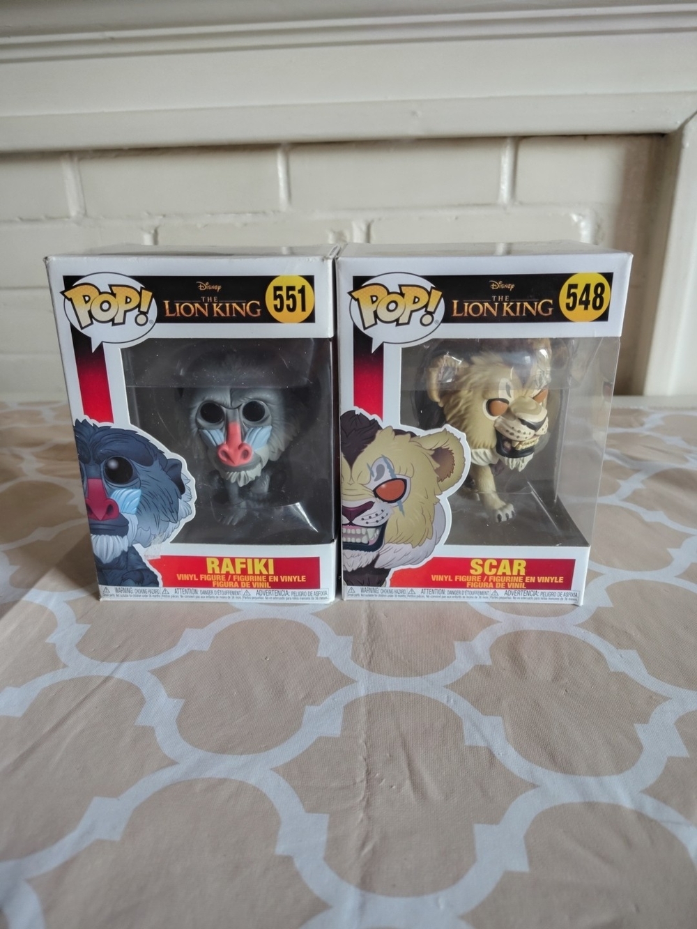 Funko Pop! The Lion King Rafiki #551 & Scar #548 Vinyl Figures - Multicolor